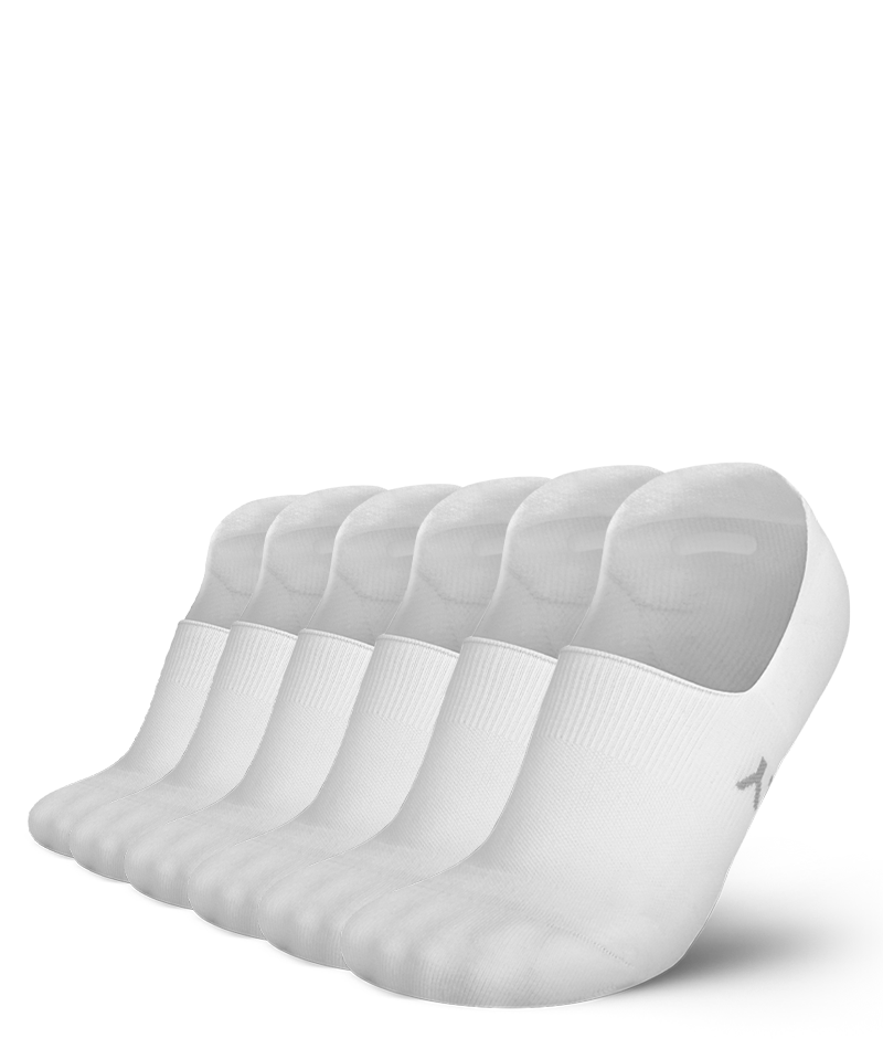 Flagship No Show Socks White 6-Pack