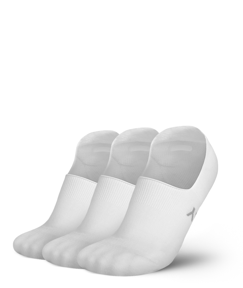 Flagship No Show Socks White 3-Pack