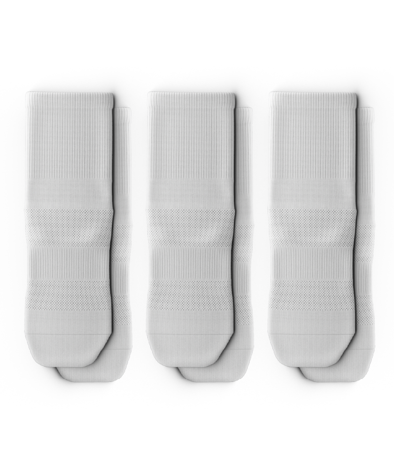 Flagship White Athletic Quarter Socks 3-Pack