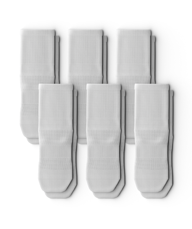 Flagship White Athletic Quarter Socks 6-Pack
