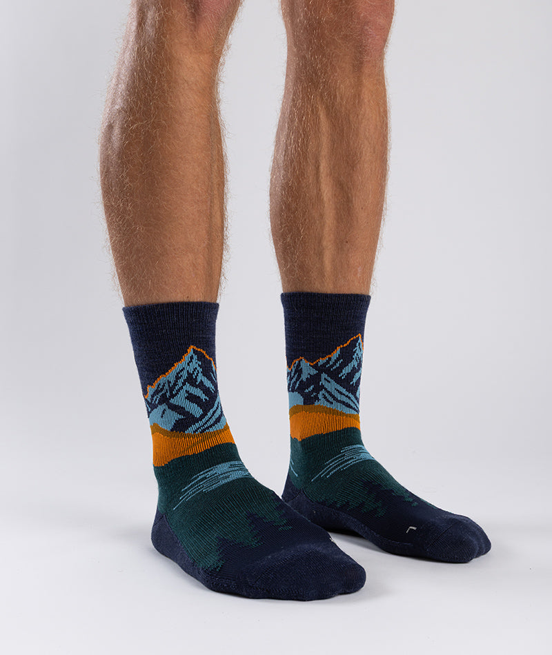 Alpenglow Merino Wool Lite Crew Socks