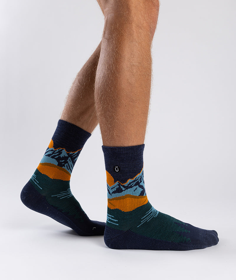 Alpenglow Merino Wool Lite Crew Socks