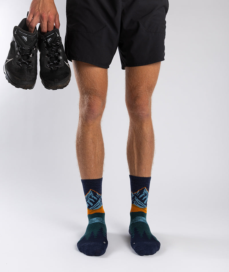 Alpenglow Merino Wool Lite Crew Socks