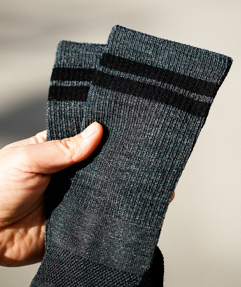 Merino Crew Socks Smoke