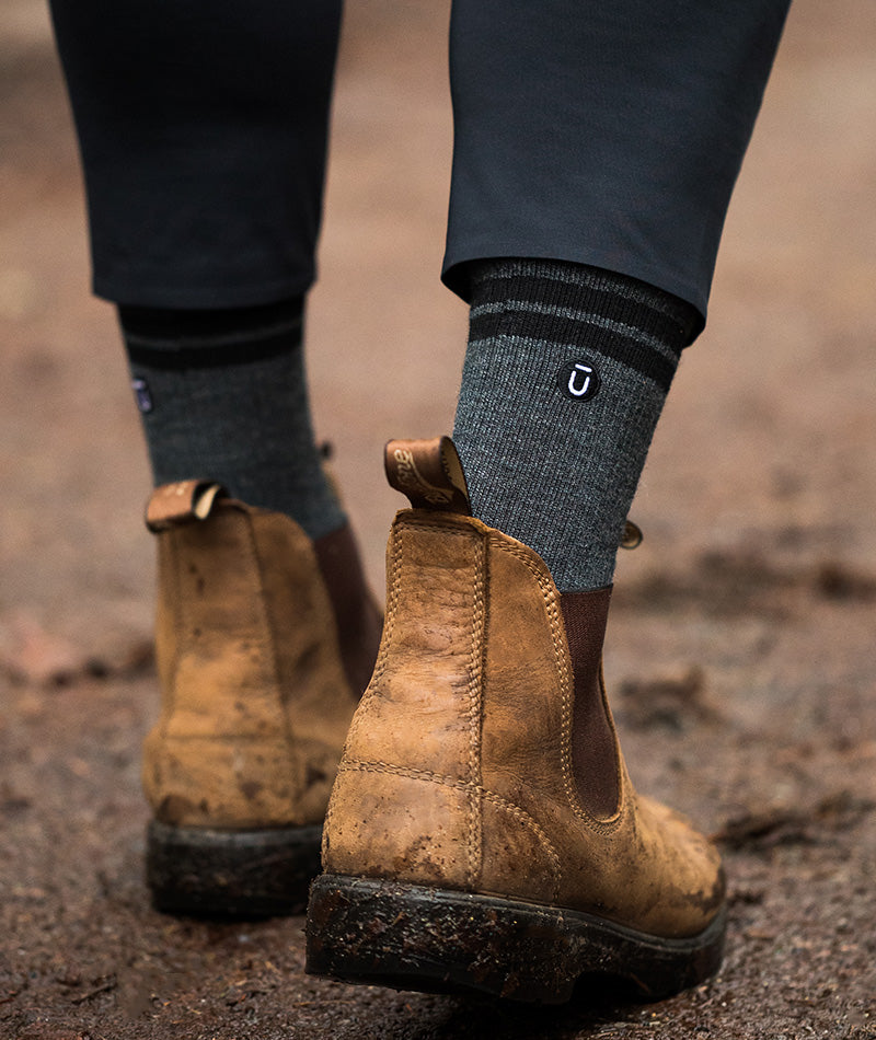 Merino Crew Socks Smoke