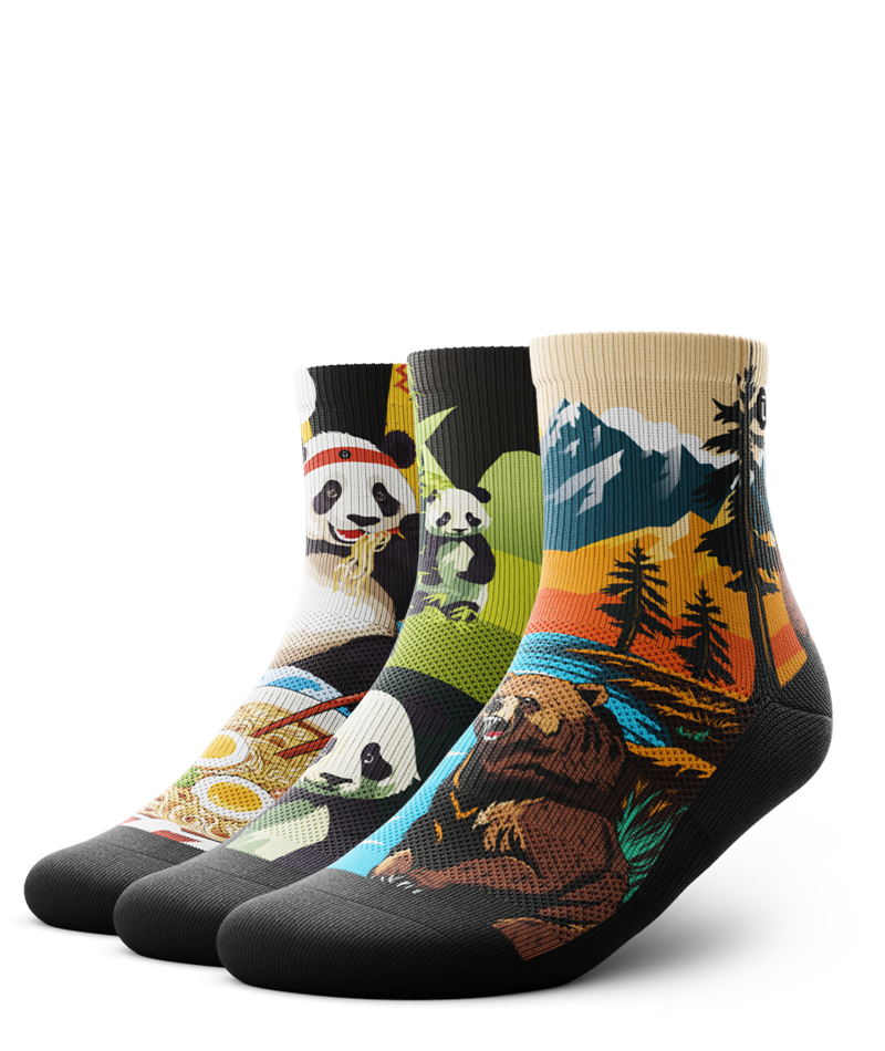 Bearonator Quarter Socks 3-Pack