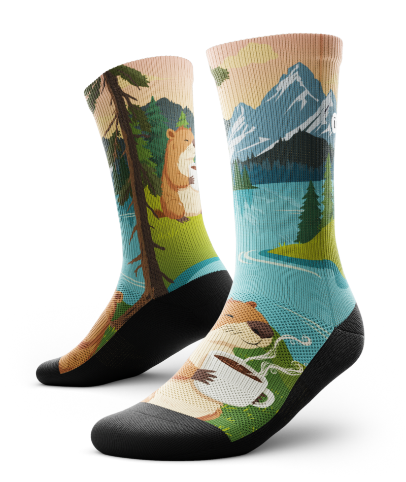 Beaver Buzz Athletic Crew Socks