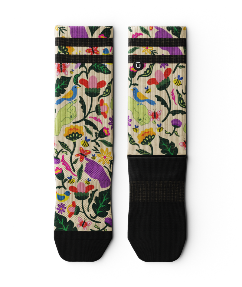 Twilight Bloom Athletic Crew Socks 3-Pack