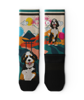 Bernedoodle Athletic Crew Socks