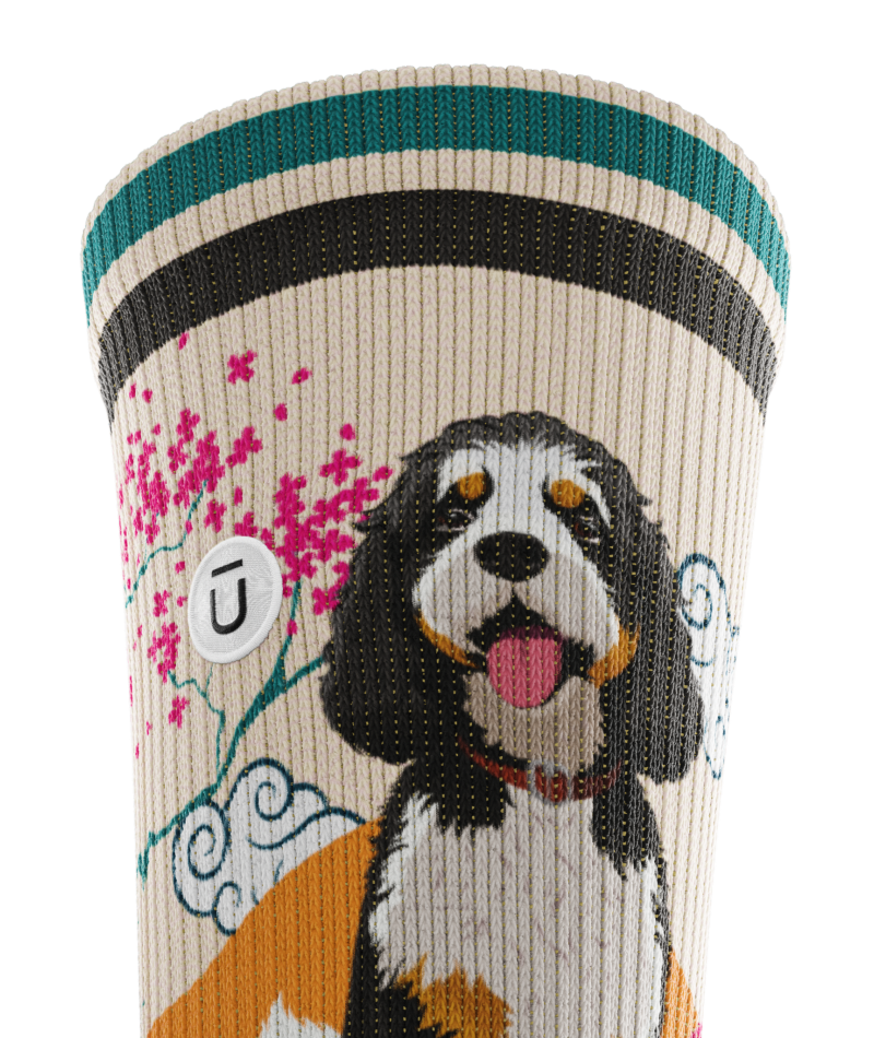 Bernedoodle Athletic Crew Socks