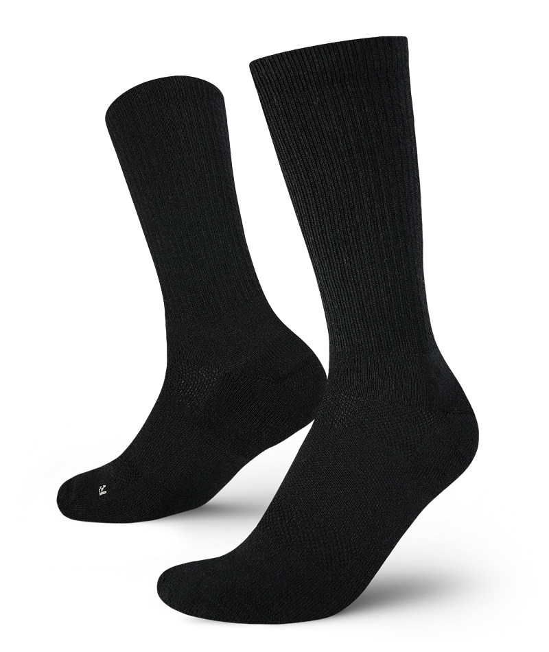 Merino Crew Socks Black