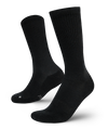 Flagship Black Merino Wool Midweight Crew Socks