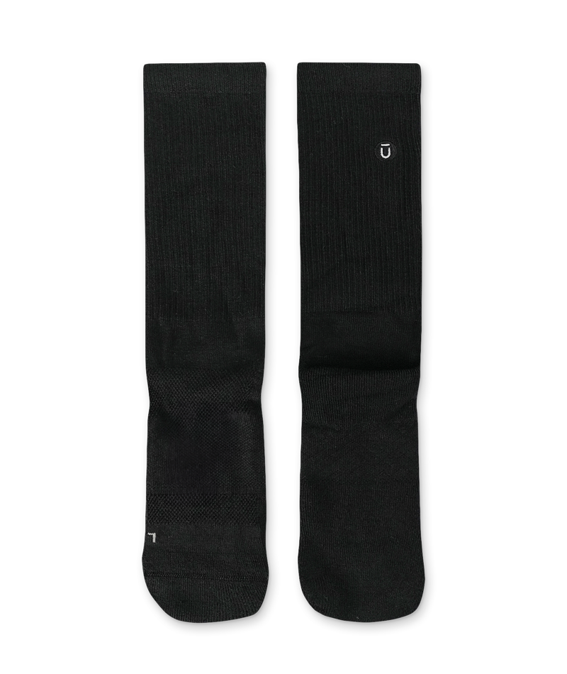 Merino Crew Socks Black