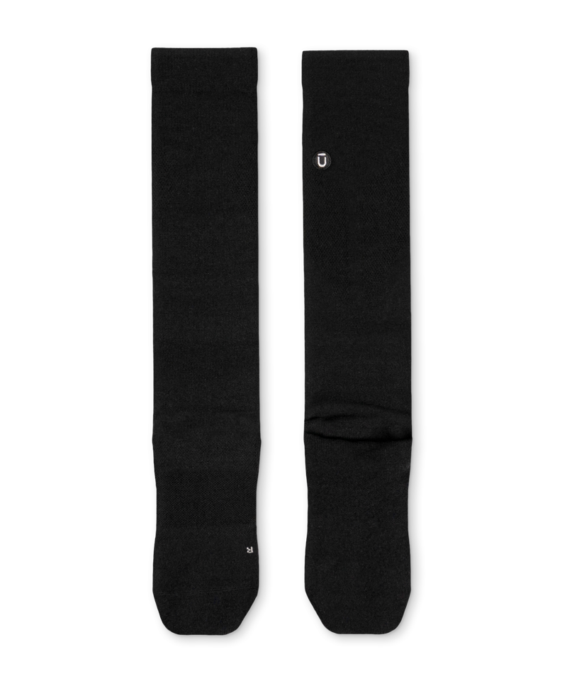 Flagship Black Merino Wool Knee High Compression Socks