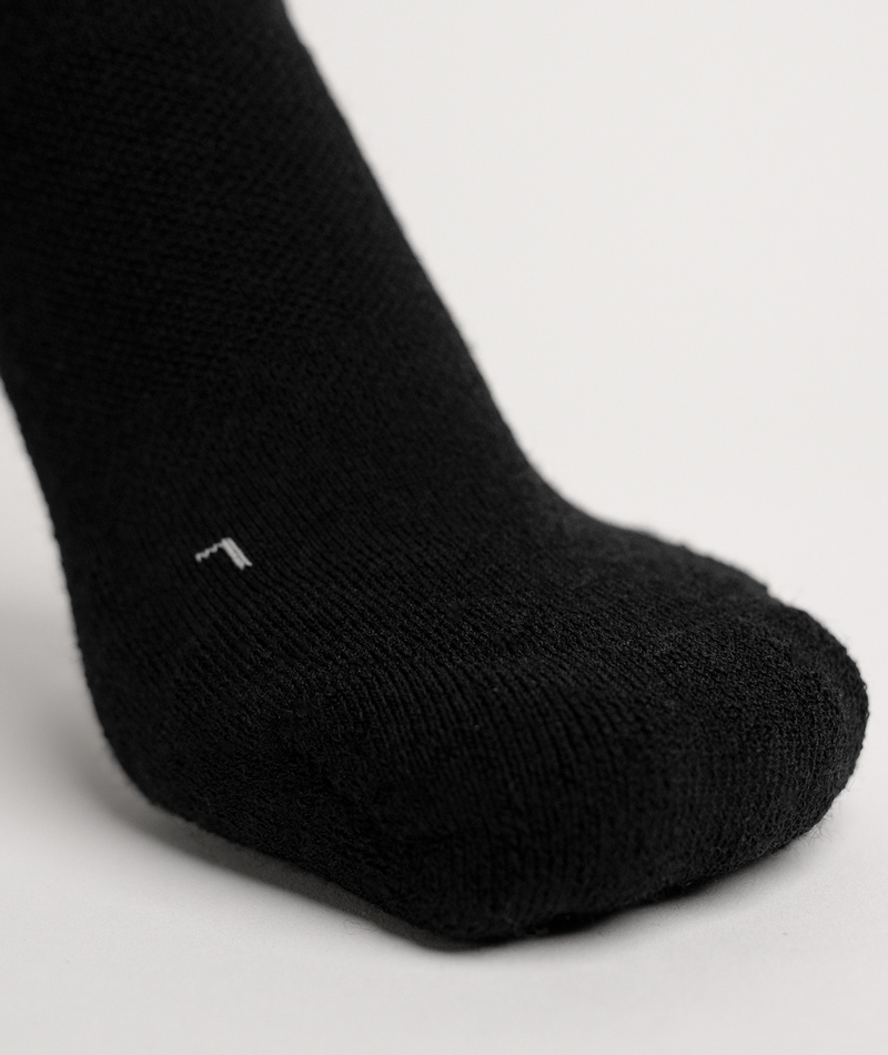 Flagship Black Merino Wool Knee High Compression Socks