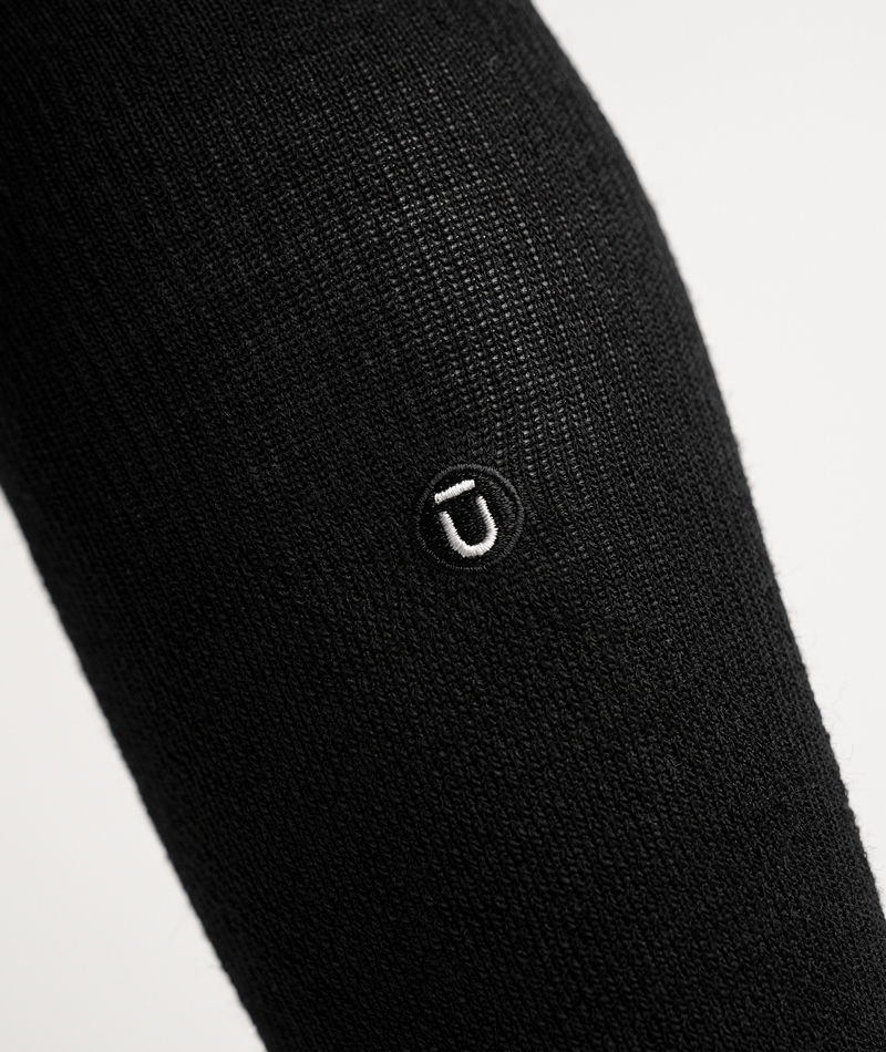 Flagship Black Merino Wool Knee High Compression Socks