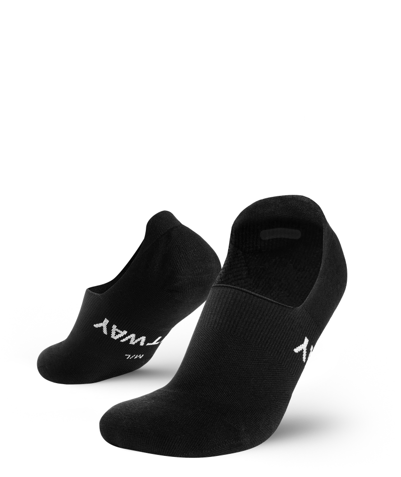 Flagship Black No Show Socks by OUTWAY