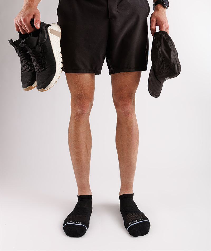 Chaussettes courtes Signature en coton Supima noir