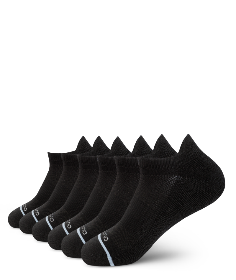Flagship Black Supima Cotton Ankle Socks 6-Pack