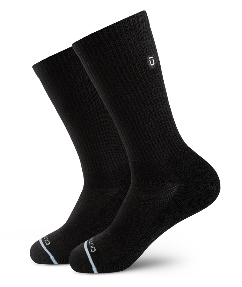 Chaussettes noires ras du cou en coton Supima haut de gamme