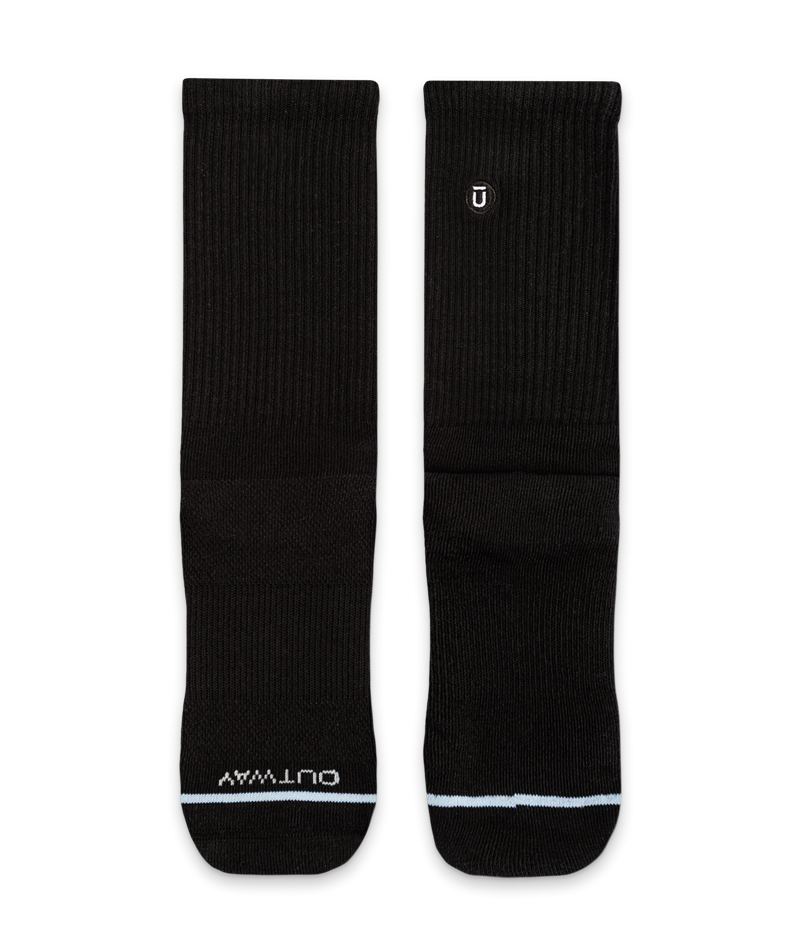 Flagship Black Supima Cotton Crew Socks