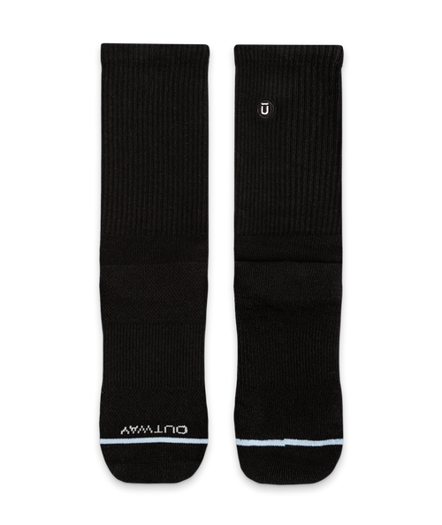 Flagship Black Supima Cotton Crew Socks