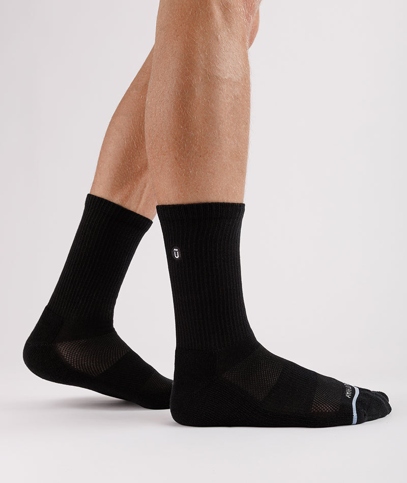 Flagship Black Supima Cotton Crew Socks