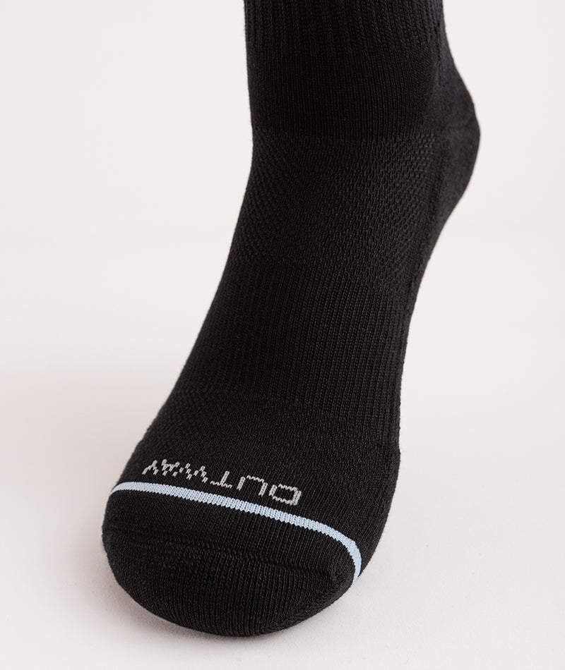 Flagship Black Supima Cotton Crew Socks
