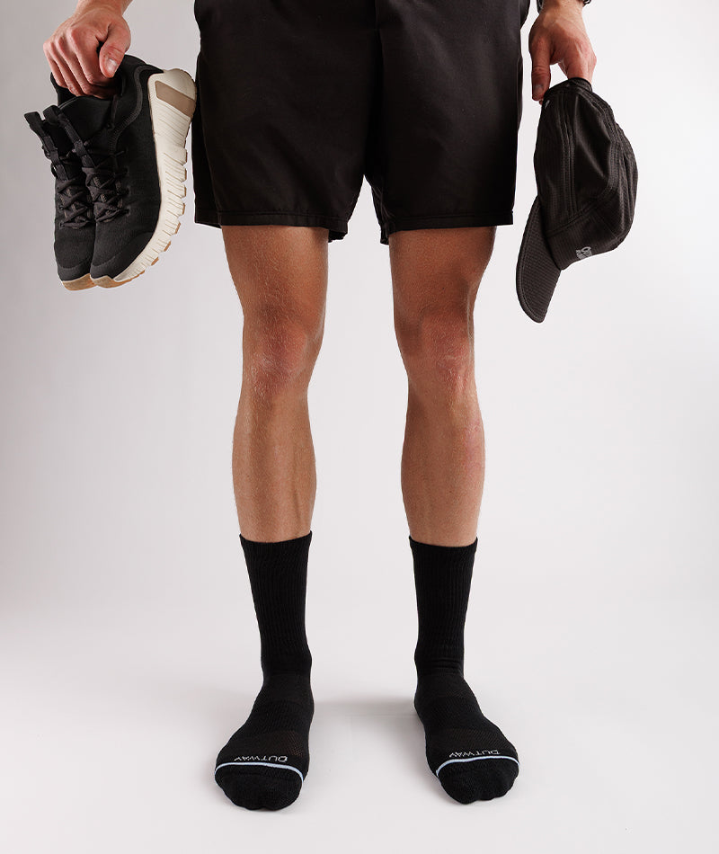 Flagship Black Supima Cotton Crew Socks