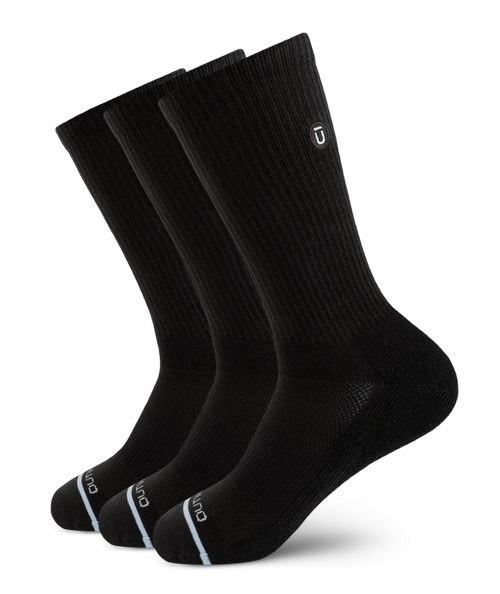 Flagship Black Supima Cotton Crew Socks 3-Pack