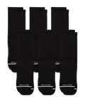 Lot de 6 paires de chaussettes ras du cou en coton Supima noir de première qualité