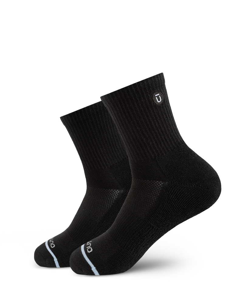 Flagship Black Supima Cotton Quarter Socks