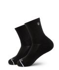 Flagship Black Supima Cotton Quarter Socks