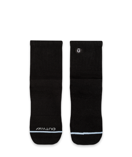Flagship Black Supima Cotton Quarter Socks