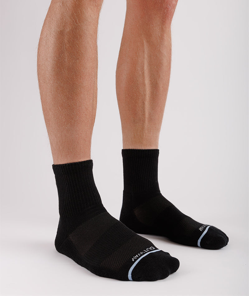 Chaussettes courtes Signature en coton Supima noir