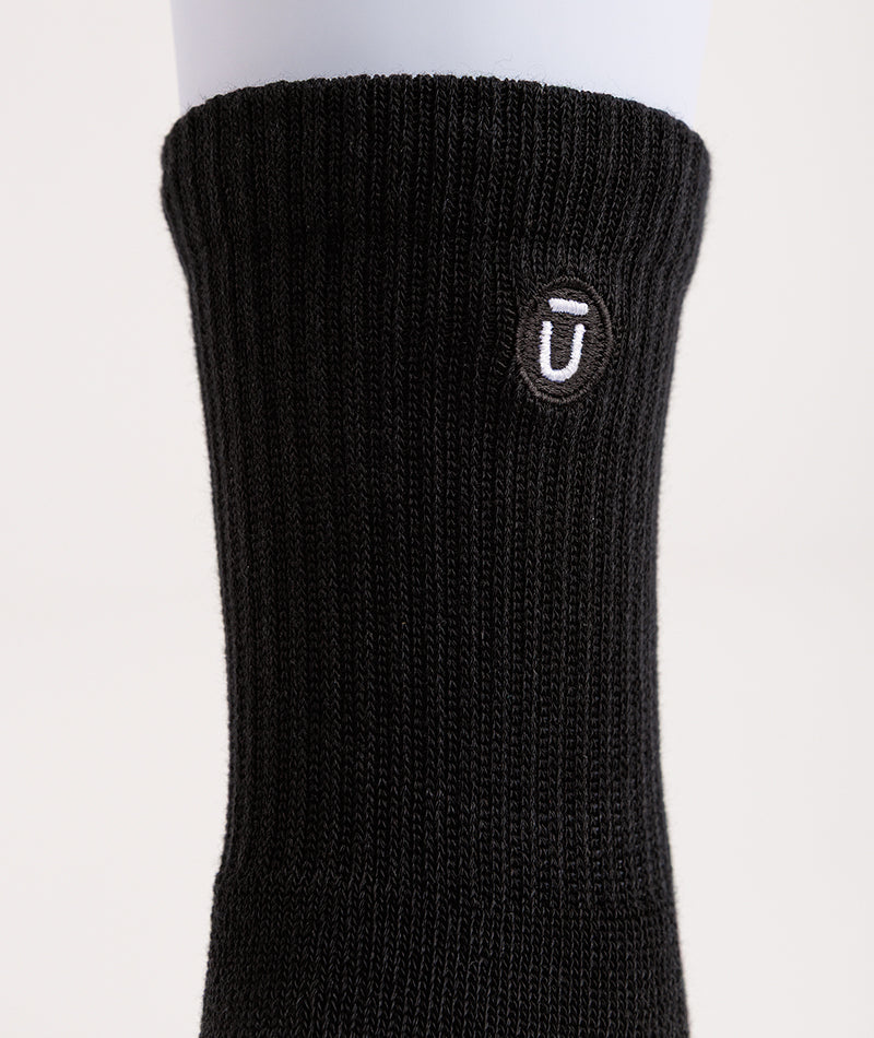 Flagship Black Supima Cotton Quarter Socks