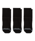 Flagship Black Supima Cotton Quarter Socks 3-Pack