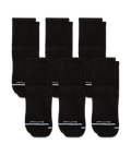 Chaussettes courtes en coton Supima noir de qualité supérieure - paquet de 6