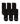 Flagship Black Supima Cotton Quarter Socks 6-Pack