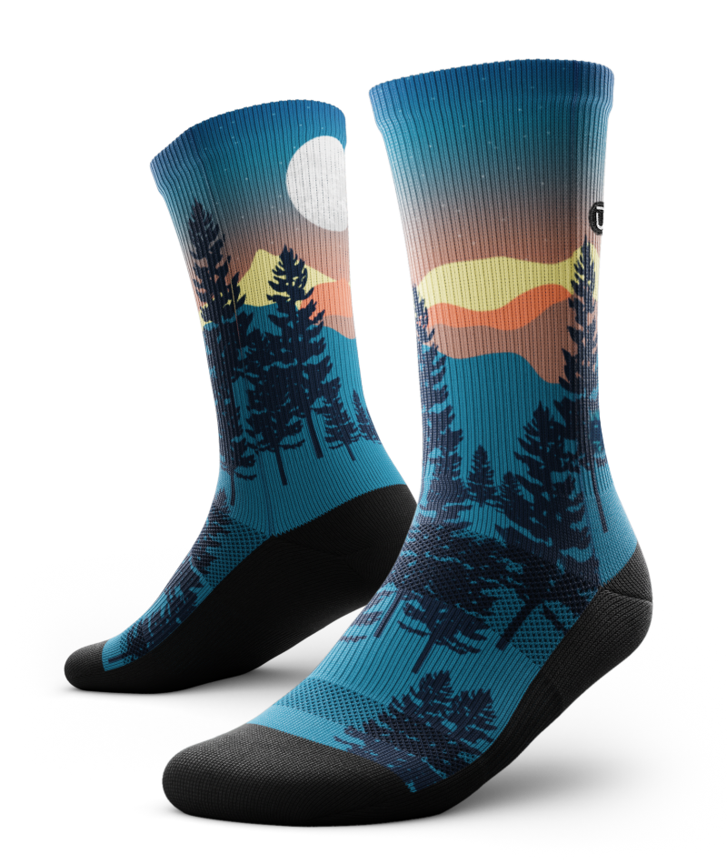 Bright Night Athletic Crew Socks