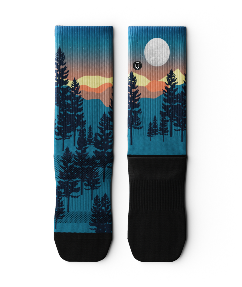 Bright Night Athletic Crew Socks