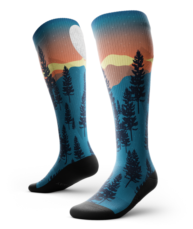 Chaussettes de compression montantes Bright Night Athletic pour le genou