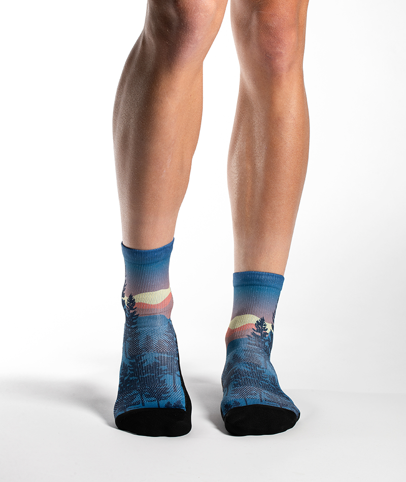 Bright Night Athletic Quarter Socks