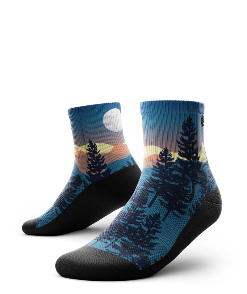 Bright Night Athletic Quarter Socks