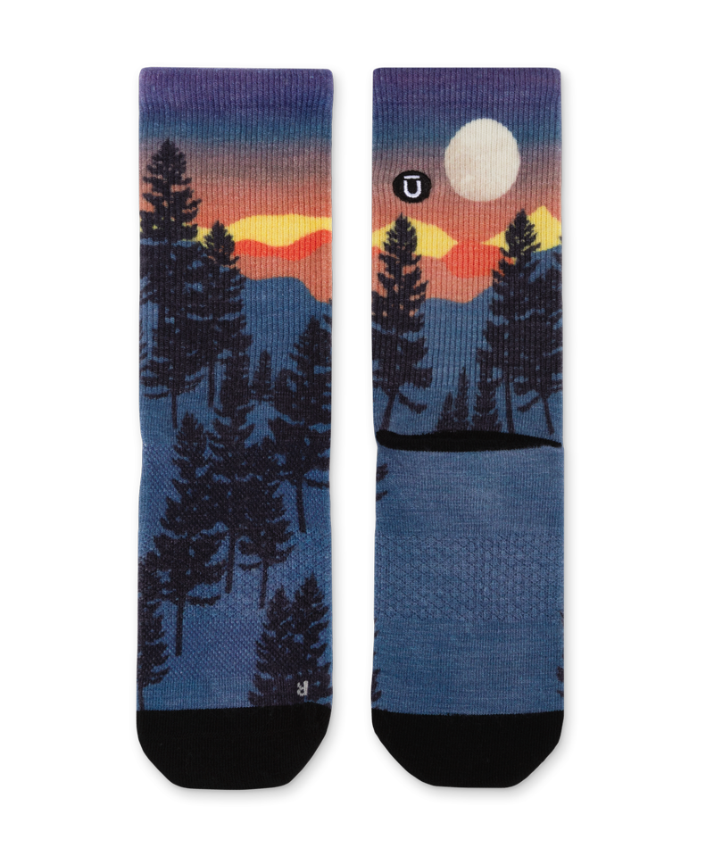 Bright Night Merino Wool Lite Crew Socks