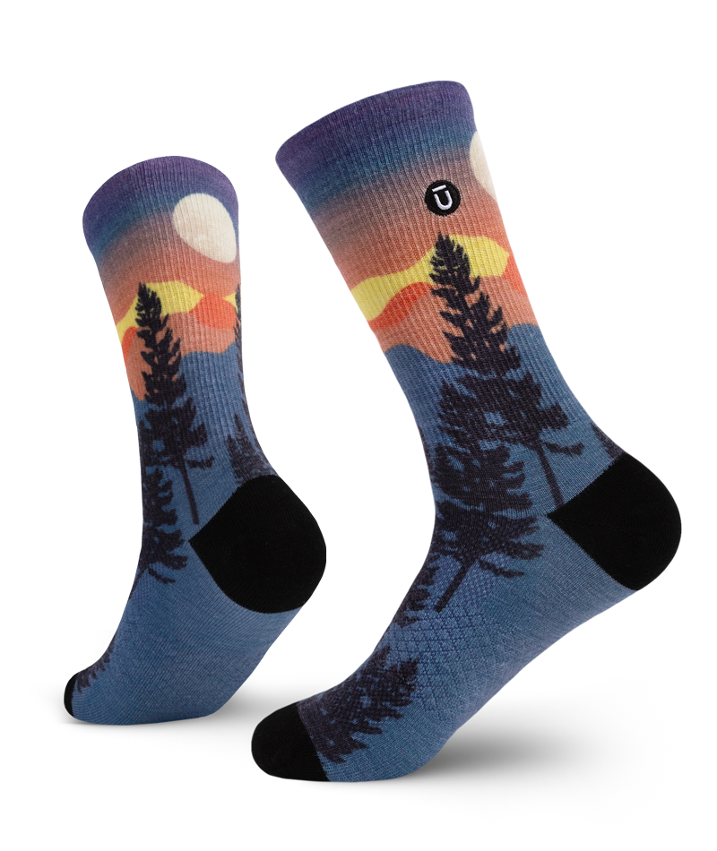Bright Night Merino Wool Lite Crew Socks
