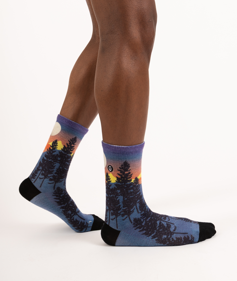 Chaussettes ras du cou légères en laine mérinos Bright Night