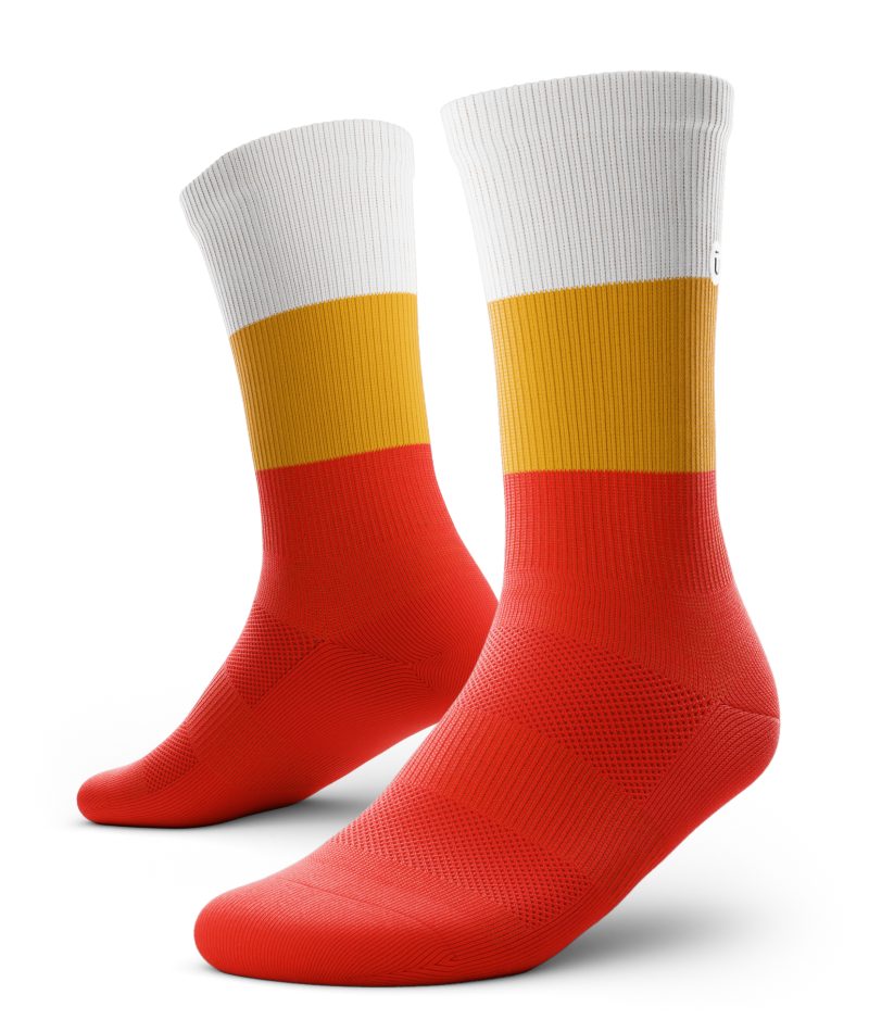 Candy Corn Athletic Crew Socks