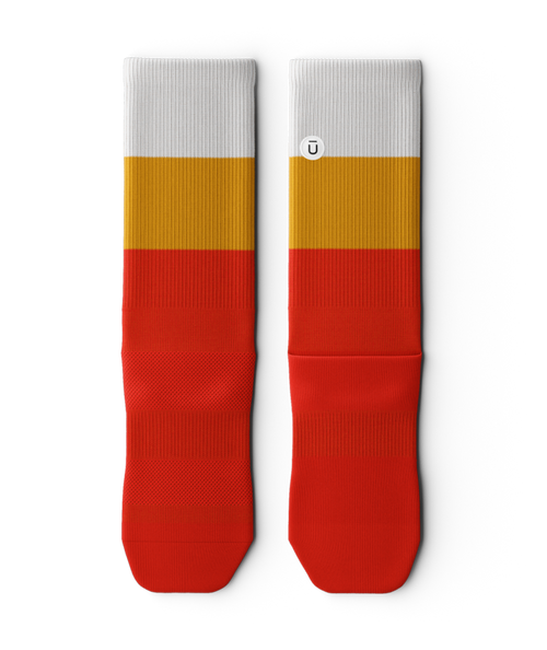 Candy Corn Athletic Crew Socks