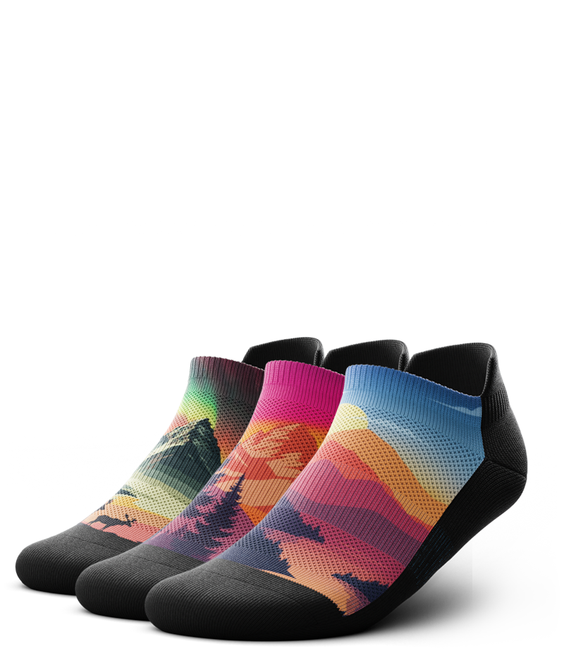 Lot de 3 paires de chaussettes courtes de sport Canyon Haze